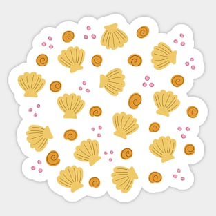 Seashells from the beach - Yellow Sticker